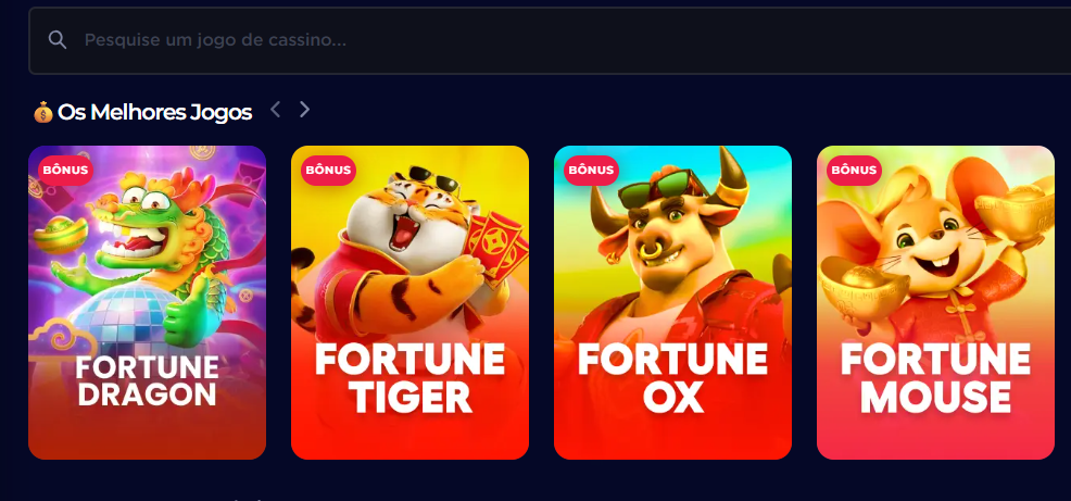 7Bet top games: Fortune Dragon, Fortune Tiger, Fortune Ox and Fortune Mouse